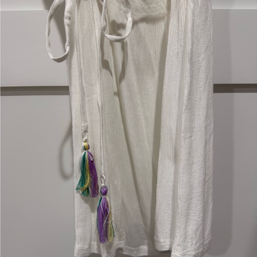 BECCA by Rebecca Virtue Layla Crinkled Rayon Dress Cover-up. Size Small - Picture 6 of 12